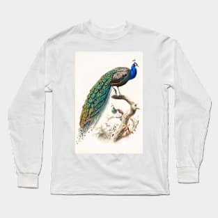 Peafowl Art Print Danial Giraud Elliot 1872 Family Of The Pheasants Long Sleeve T-Shirt